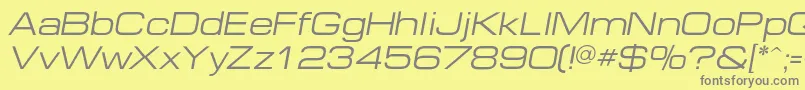 EuropeextendedcItalic Font – Gray Fonts on Yellow Background