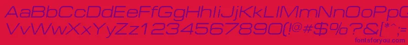 EuropeextendedcItalic Font – Purple Fonts on Red Background