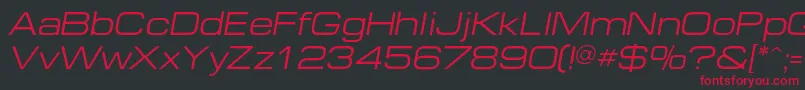 EuropeextendedcItalic Font – Red Fonts on Black Background