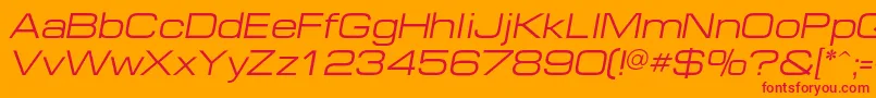 EuropeextendedcItalic Font – Red Fonts on Orange Background
