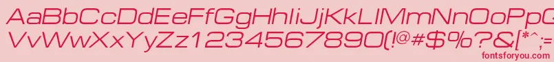 EuropeextendedcItalic Font – Red Fonts on Pink Background