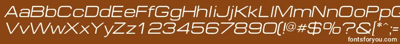 EuropeextendedcItalic Font – White Fonts on Brown Background