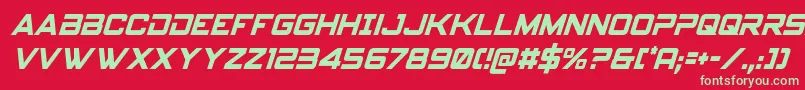 Spyagencyv3condital Font – Green Fonts on Red Background