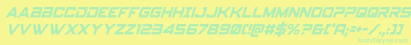 Spyagencyv3condital Font – Green Fonts on Yellow Background