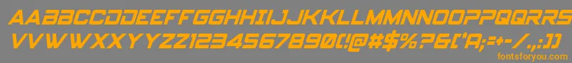 Spyagencyv3condital Font – Orange Fonts on Gray Background