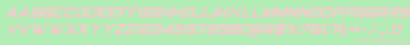 Spyagencyv3condital Font – Pink Fonts on Green Background