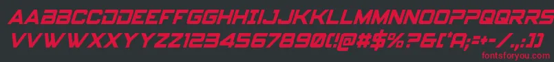 Spyagencyv3condital Font – Red Fonts on Black Background