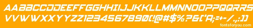 Spyagencyv3condital Font – White Fonts on Orange Background