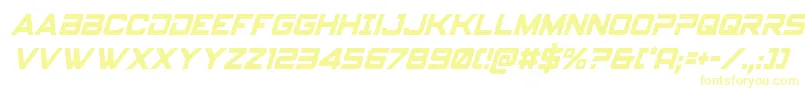 Spyagencyv3condital Font – Yellow Fonts on White Background