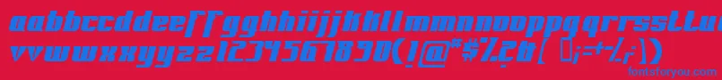 Fontrg Font – Blue Fonts on Red Background