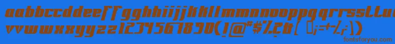 Fontrg Font – Brown Fonts on Blue Background