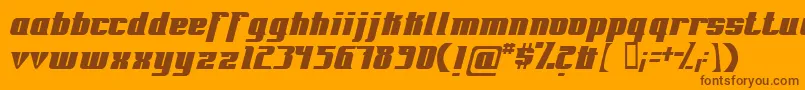 Saiba mais sobre a fonte Fontrg Fonte Fontrg – fontes marrons em um fundo laranja