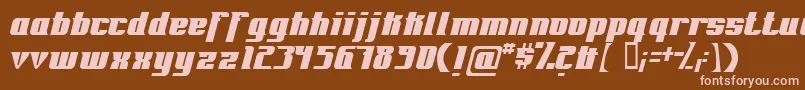 フォントFontrg – 茶色の背景にピンクのフォント