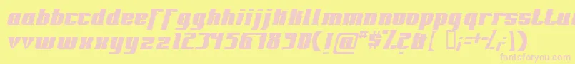 Fontrg Font – Pink Fonts on Yellow Background