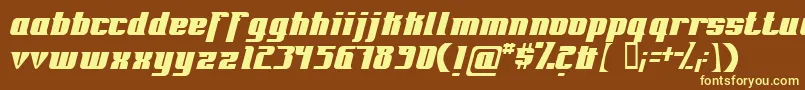 Fontrg Font – Yellow Fonts on Brown Background