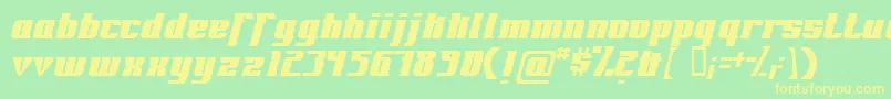 Fontrg Font – Yellow Fonts on Green Background