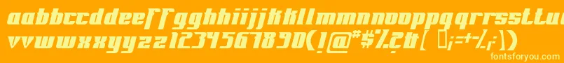 Fontrg Font – Yellow Fonts on Orange Background