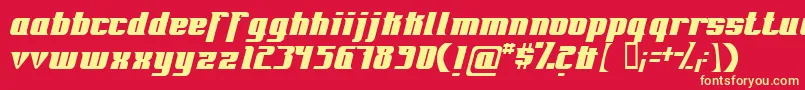 Fontrg Font – Yellow Fonts on Red Background