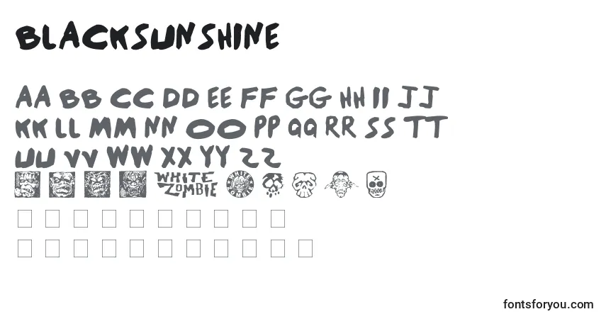 BlackSunshine Font – alphabet, numbers, special characters