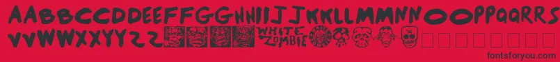 BlackSunshine Font – Black Fonts on Red Background