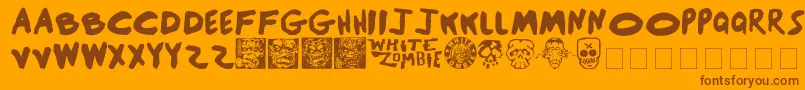 BlackSunshine Font – Brown Fonts on Orange Background