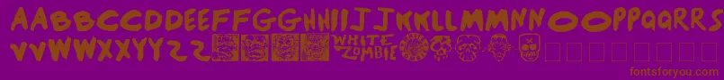 BlackSunshine Font – Brown Fonts on Purple Background