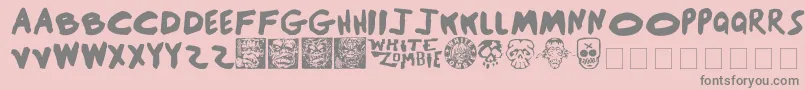 BlackSunshine Font – Gray Fonts on Pink Background