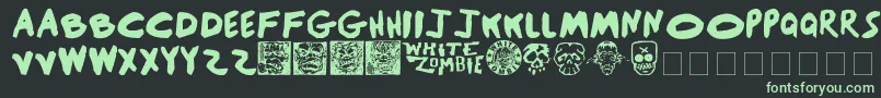 BlackSunshine Font – Green Fonts on Black Background
