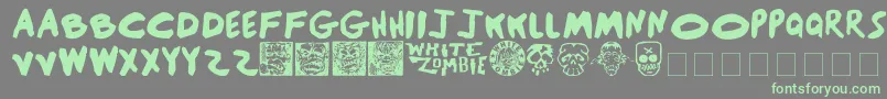 BlackSunshine Font – Green Fonts on Gray Background