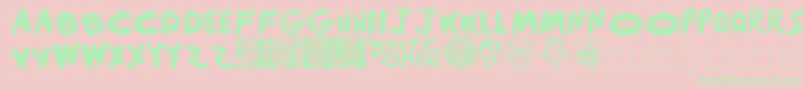 BlackSunshine Font – Green Fonts on Pink Background