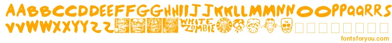 BlackSunshine Font – Orange Fonts on White Background