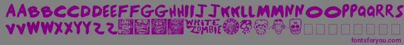 BlackSunshine Font – Purple Fonts on Gray Background