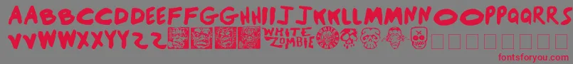 BlackSunshine Font – Red Fonts on Gray Background