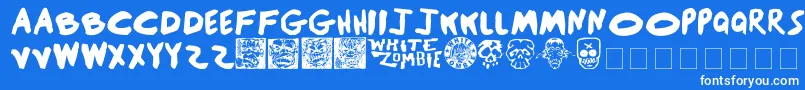 BlackSunshine Font – White Fonts on Blue Background