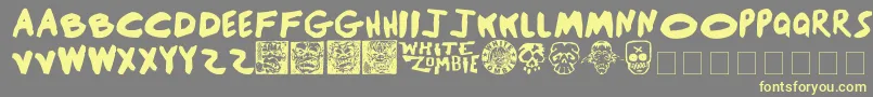 BlackSunshine Font – Yellow Fonts on Gray Background