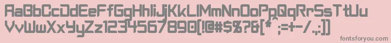 CyberverseCondensedBold Font – Gray Fonts on Pink Background