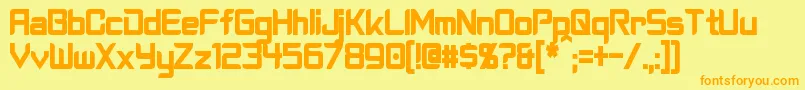CyberverseCondensedBold Font – Orange Fonts on Yellow Background