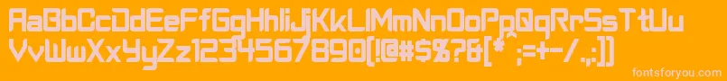 CyberverseCondensedBold Font – Pink Fonts on Orange Background