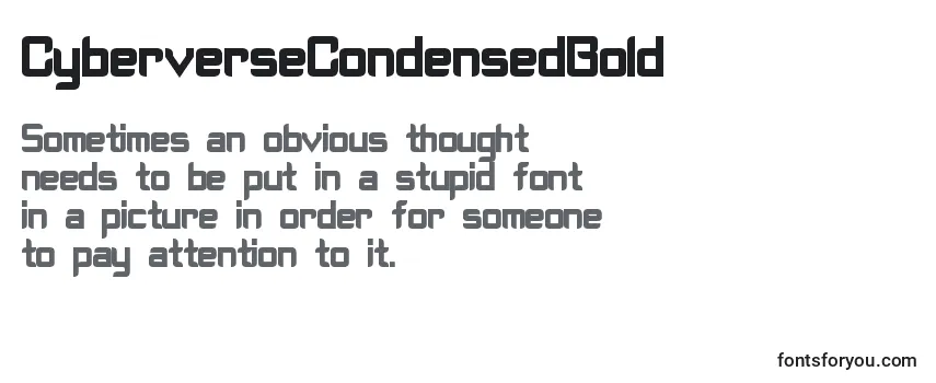 Review of the CyberverseCondensedBold Font