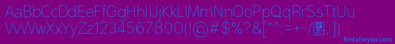 MalterSansThinDemo Font – Blue Fonts on Purple Background