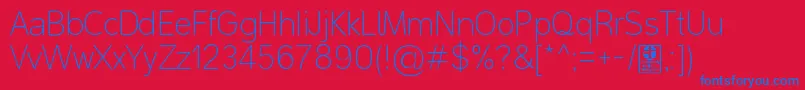 MalterSansThinDemo Font – Blue Fonts on Red Background