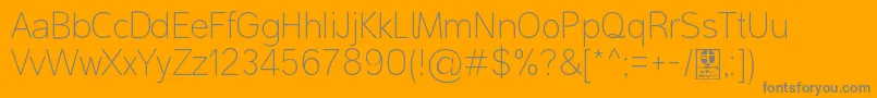 MalterSansThinDemo Font – Gray Fonts on Orange Background