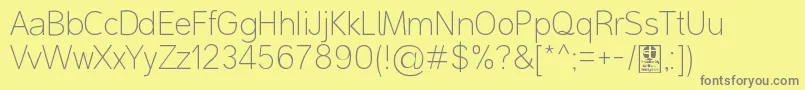 MalterSansThinDemo Font – Gray Fonts on Yellow Background