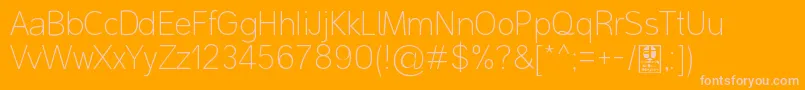 MalterSansThinDemo Font – Pink Fonts on Orange Background
