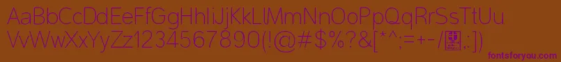 MalterSansThinDemo Font – Purple Fonts on Brown Background