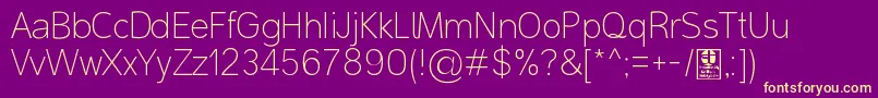 MalterSansThinDemo Font – Yellow Fonts on Purple Background