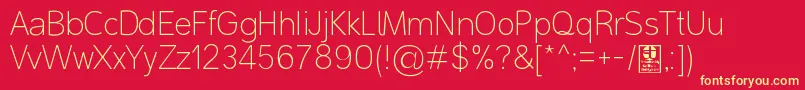 MalterSansThinDemo Font – Yellow Fonts on Red Background