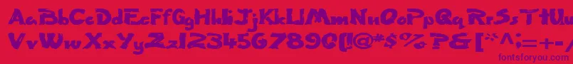 Flatbrush36RegularTtext Font – Purple Fonts on Red Background