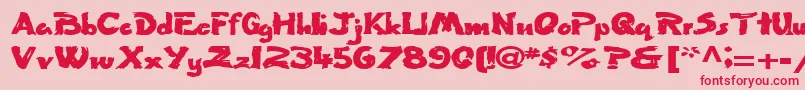 Шрифт Flatbrush36RegularTtext – красные шрифты на розовом фоне