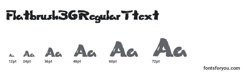 Rozmiary czcionki Flatbrush36RegularTtext